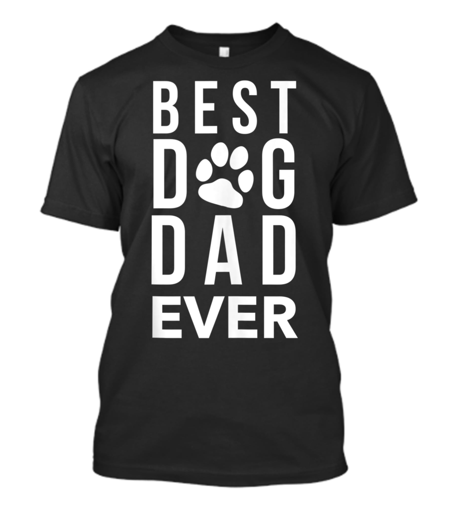Best Dog Dad Ever Paw Print Funny Dog T-Shirt