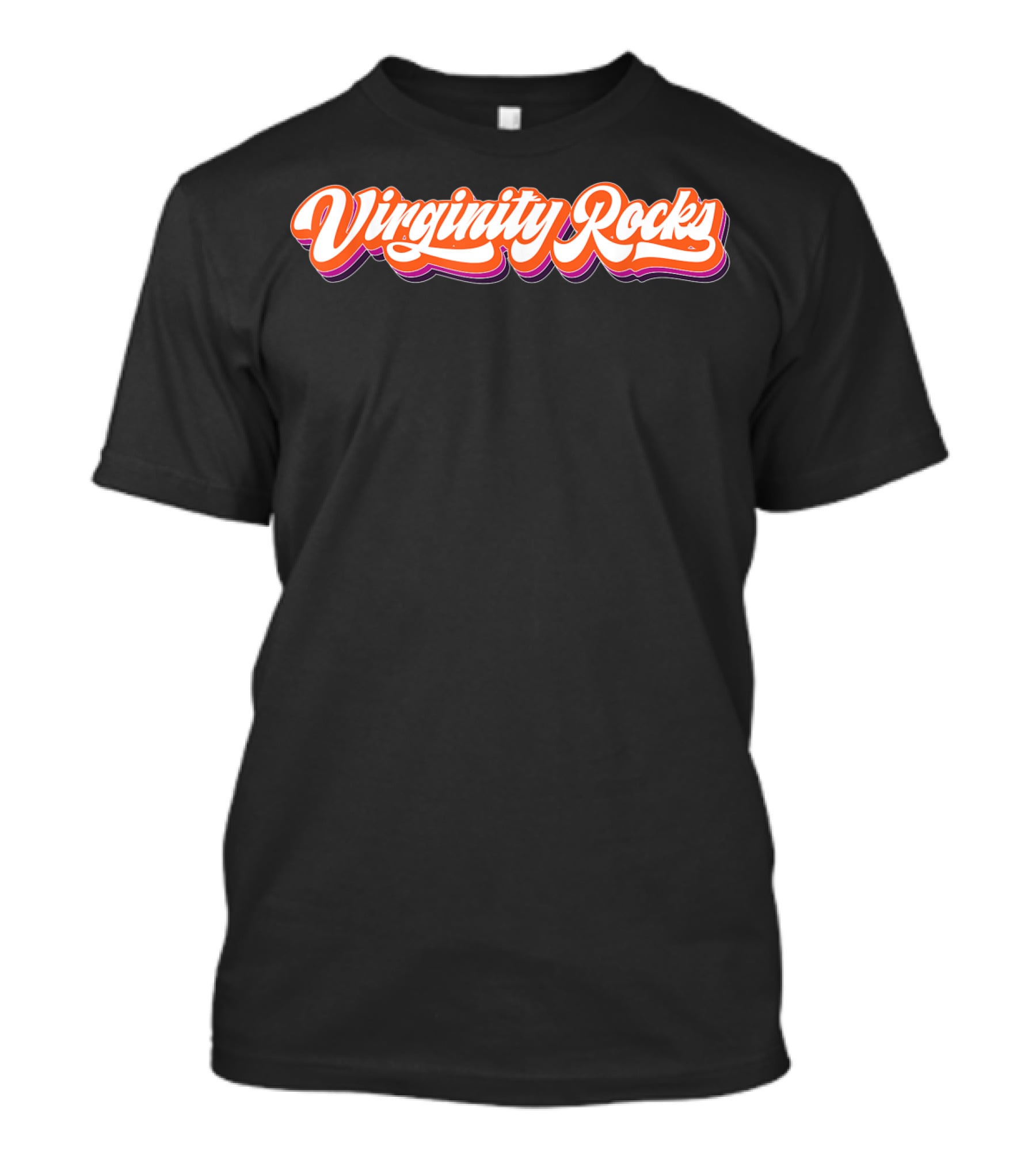 Virginity Rocks Bold Retro 70s Script T-Shirt