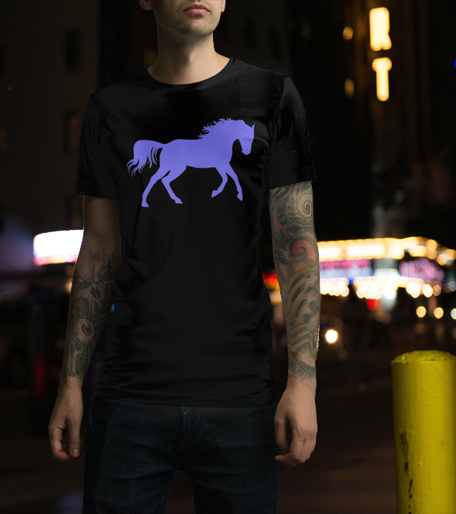 Galloping Horse Silhouette For Pony Loving Girls T-Shirt