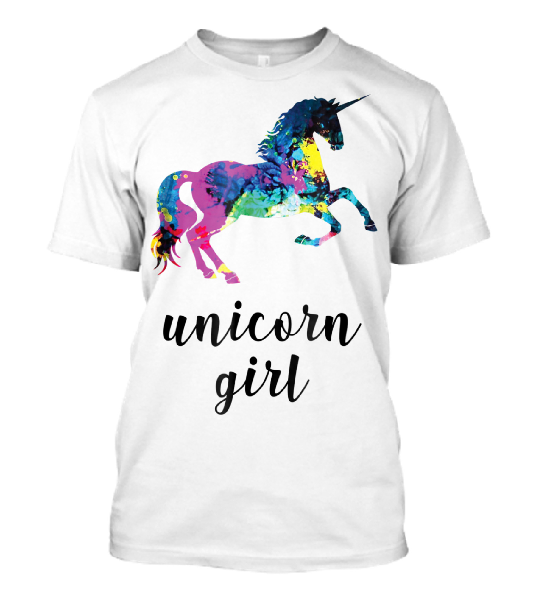 Unicorn Girl Magical Horse Girl Vibrant Colorful T-Shirt