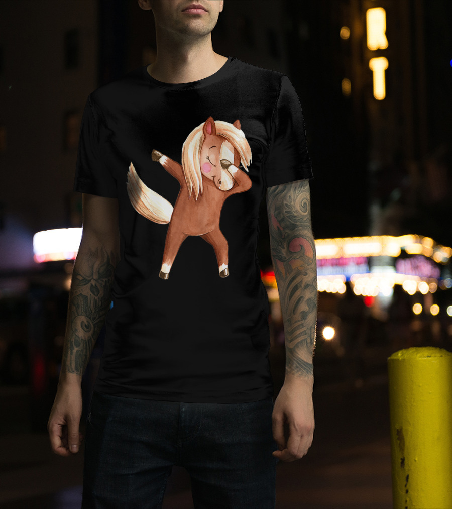 Dabbing Haflinger Horse Brown Pony Dabbing Pose T-Shirt