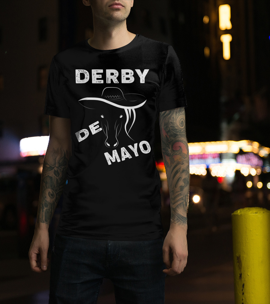 Derby De Mayo Sombrero Horse Race Mexican T-Shirt