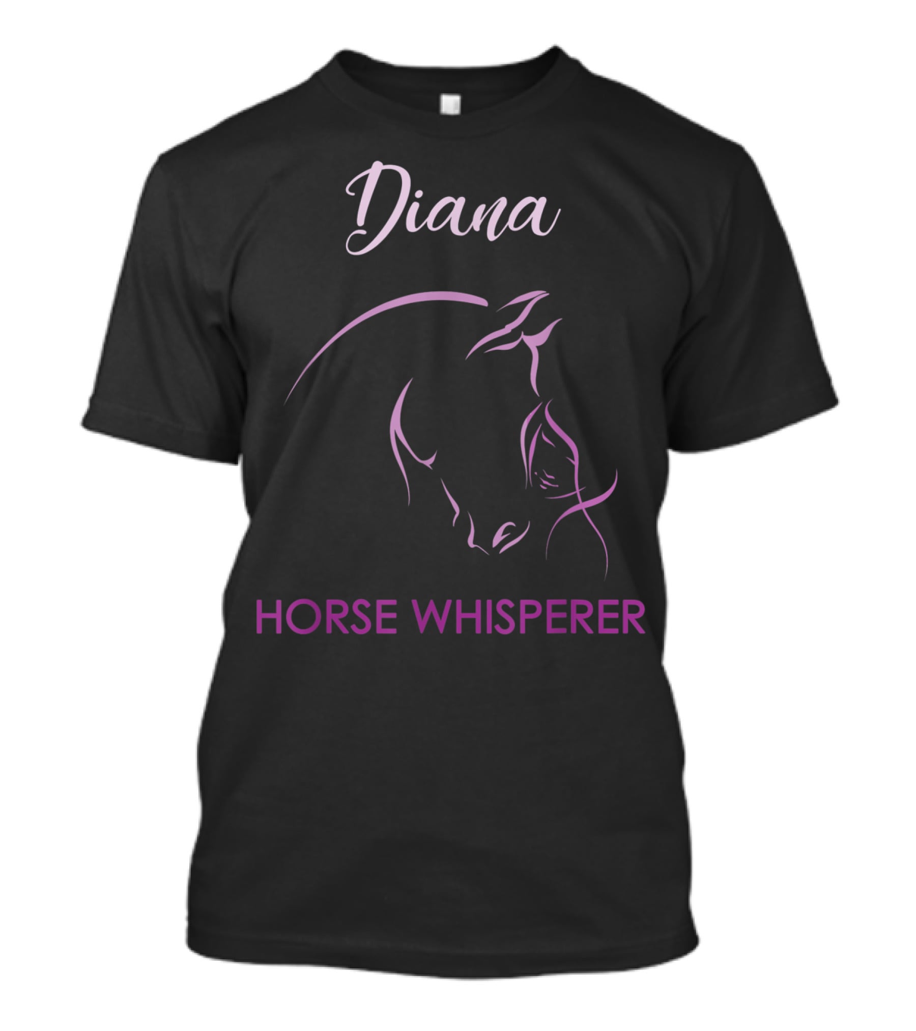Diana Horse Whisperer Personalized Name Elegant Horse T-Shirt