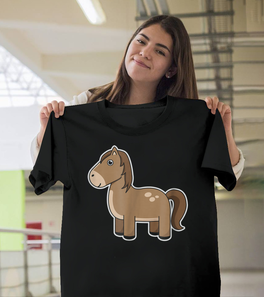 Cute Cartoon Horse Lover T-Shirt