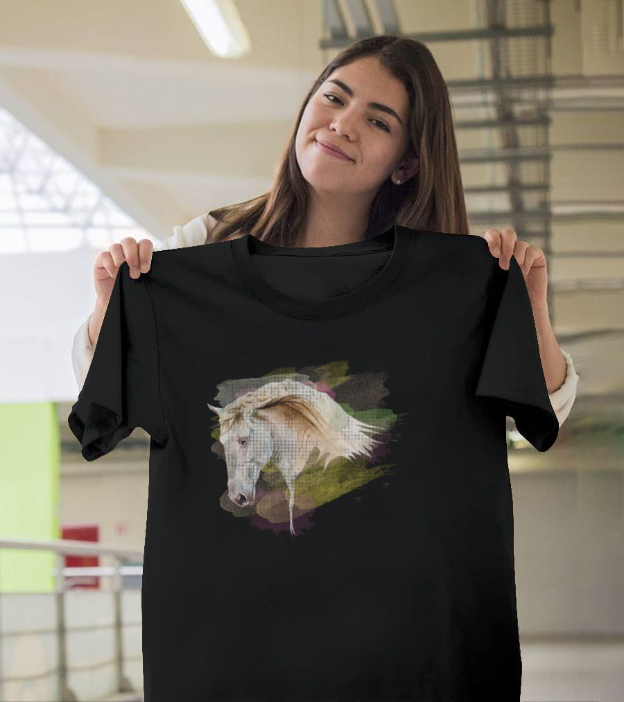 Dream Mysterious Horse Watercolor Head T-Shirt