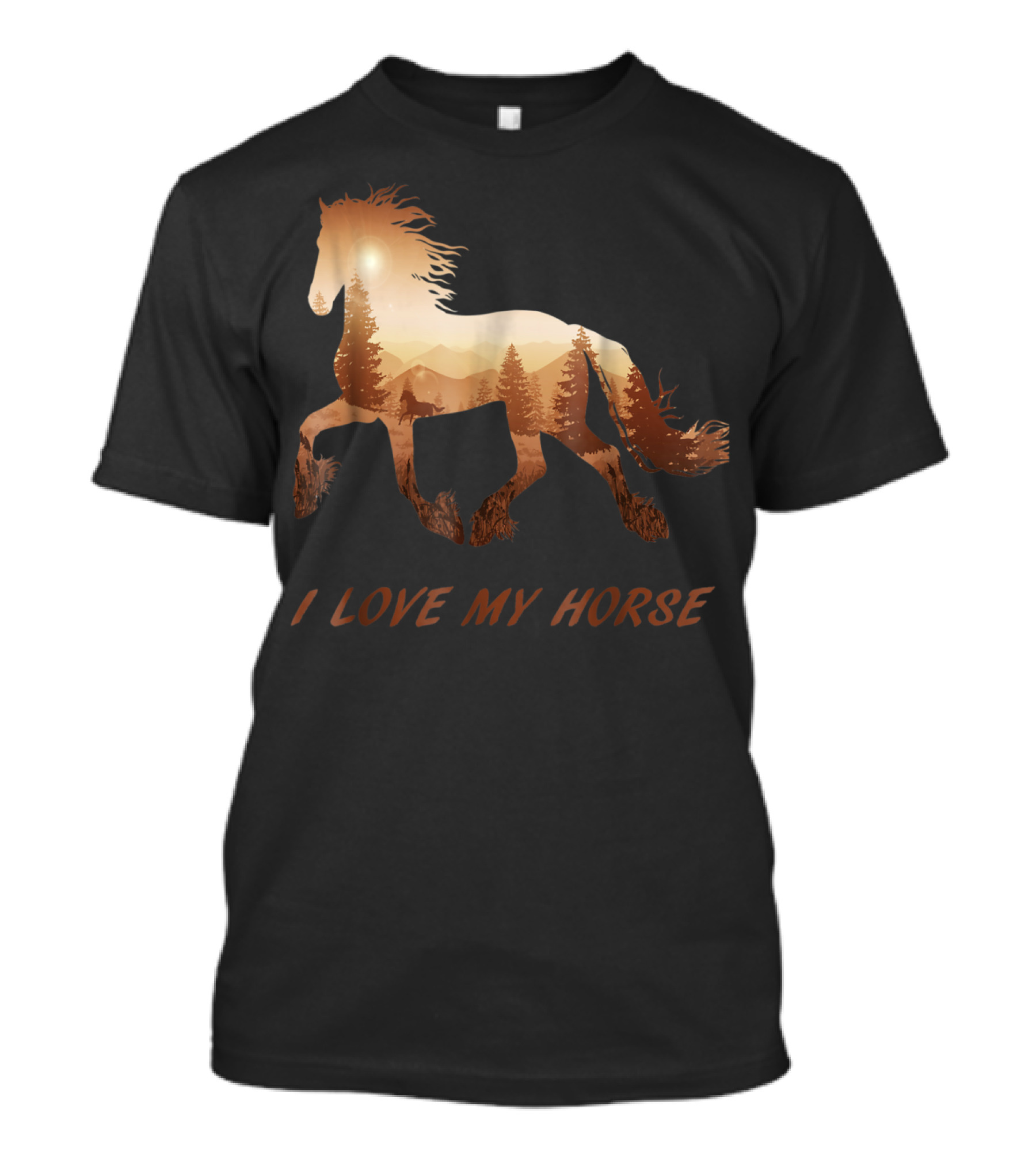 I Love My Horse Riding Sunset T-Shirt