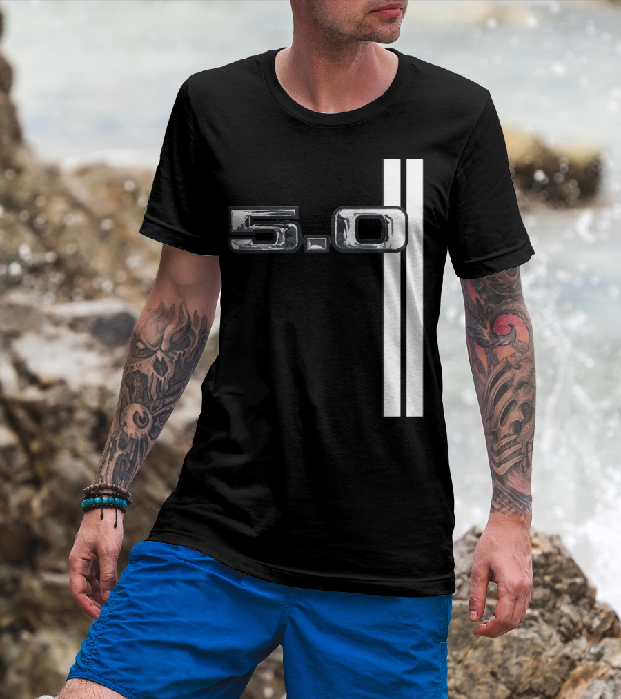5.0 Racing Stripe Classic Car T-Shirt