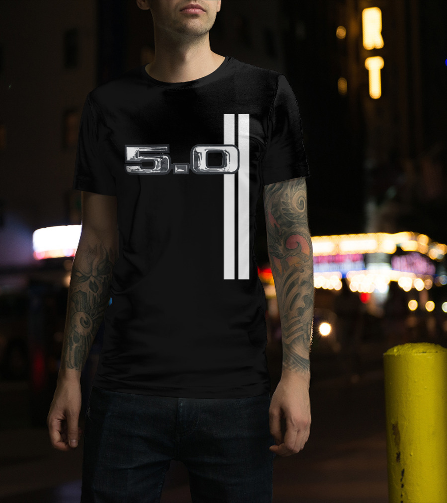 5.0 Racing Stripe Classic Car T-Shirt