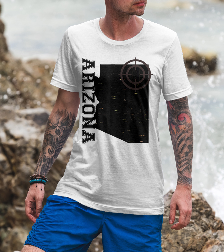 Arizona Map Classic Fun With Target T-Shirt