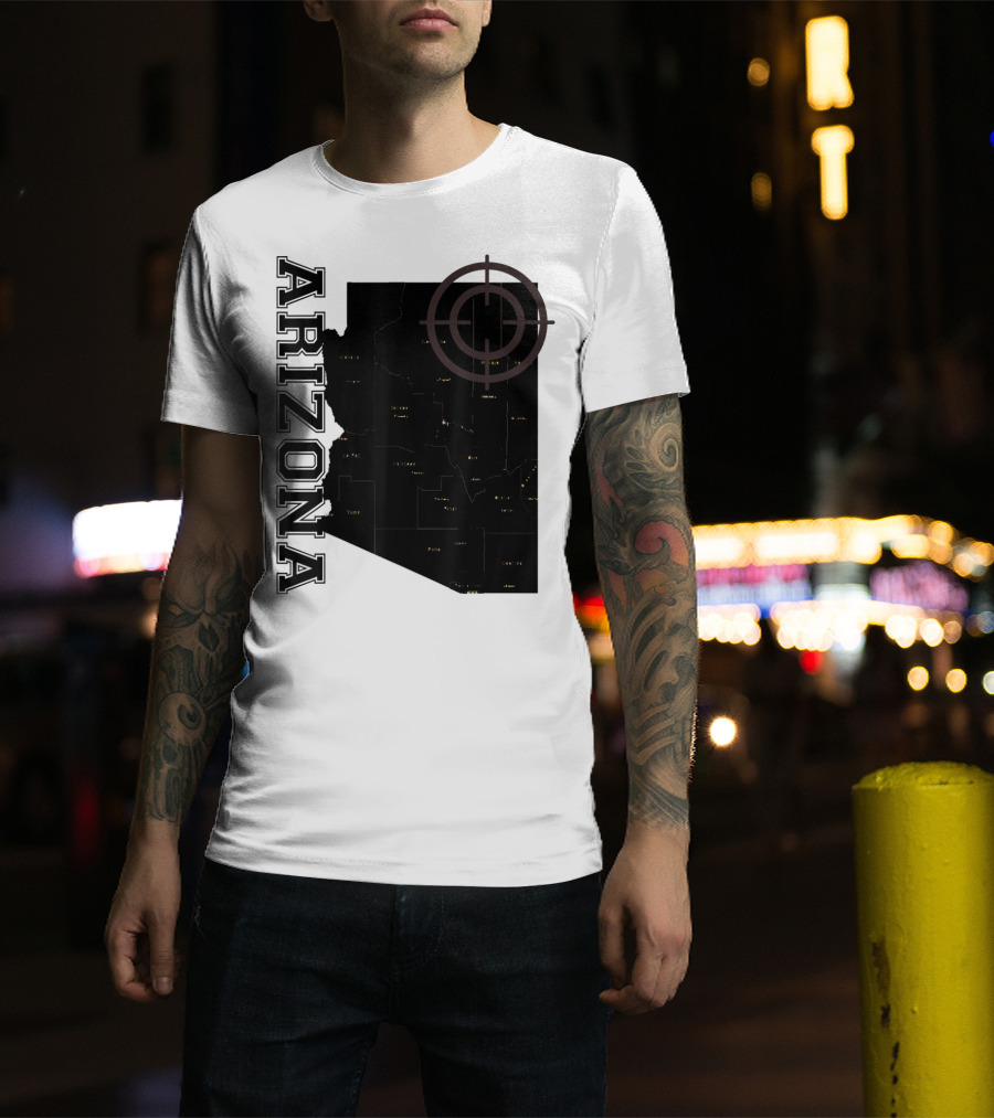 Arizona Map Classic Fun With Target T-Shirt
