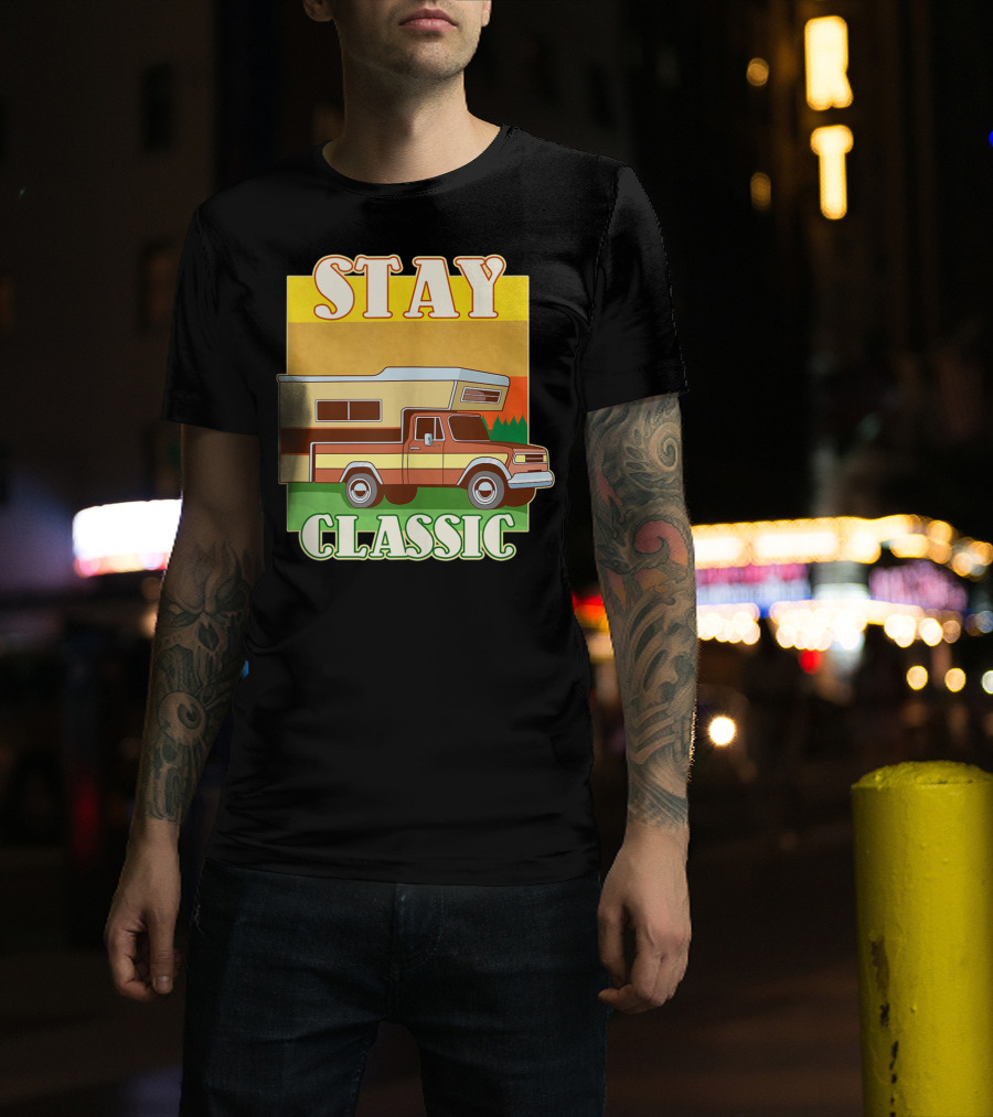 Stay Classic Camping And RV Vintage Camper T-Shirt