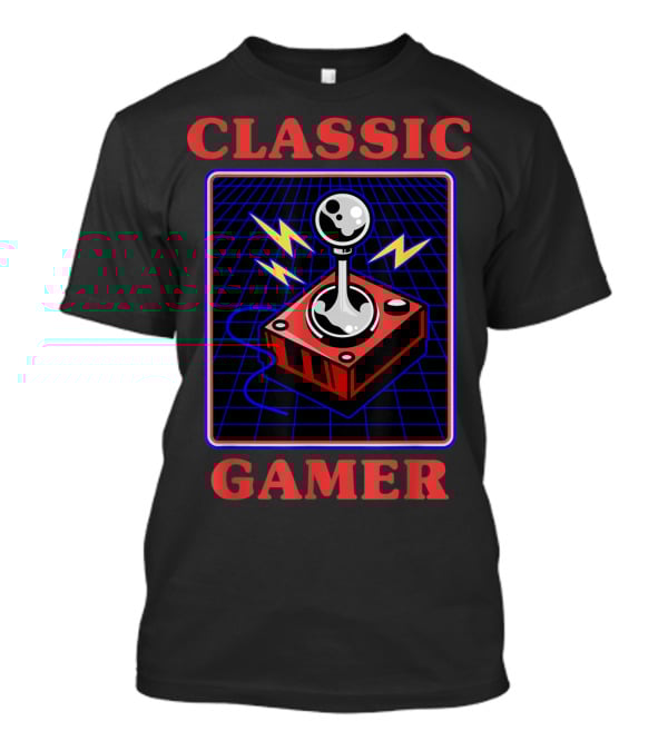 Classic Gamer Retro Joystick Electric Vibes T-Shirt
