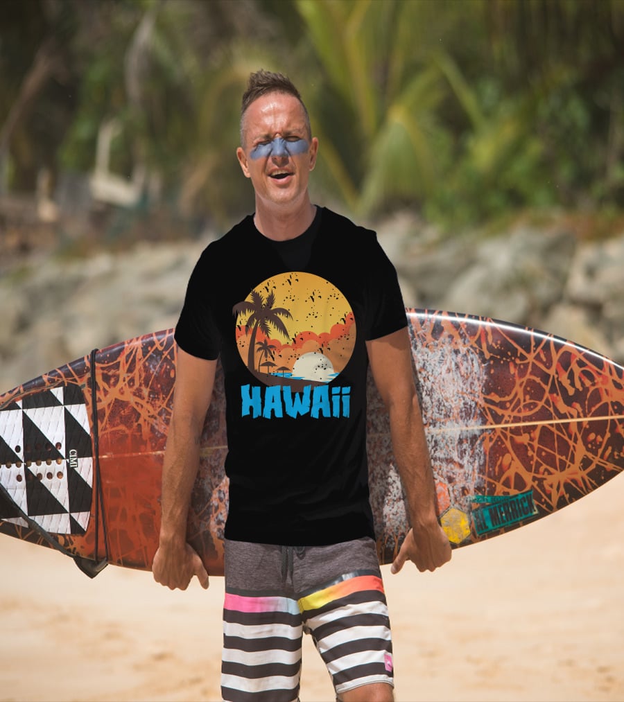 Hawaii Sunset Palm Beach T-Shirt