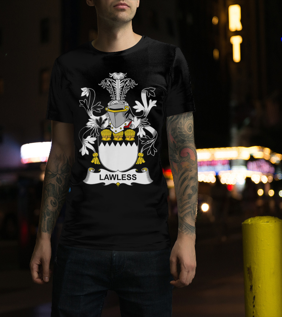 Lawless Family Crest Coat Of Arms T-Shirt