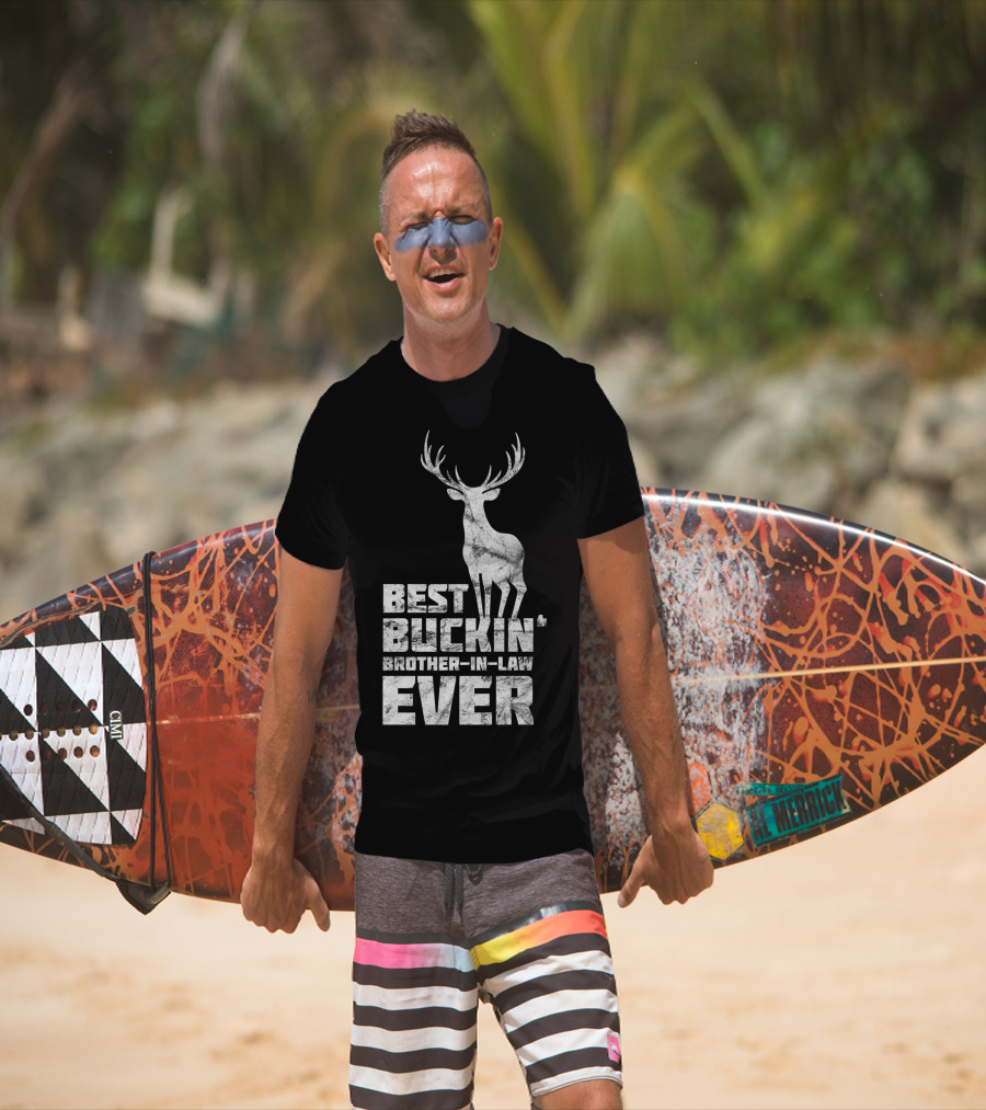 Best Buckin' Brother-in-Law Ever Mens Awesome Buck Deer T-Shirt