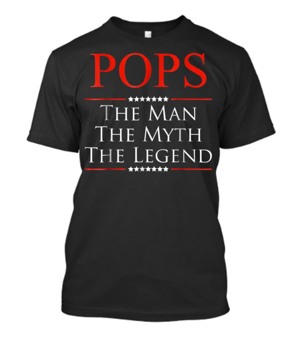 Mens Pops The Man The Myth The Legend Stars T-Shirt