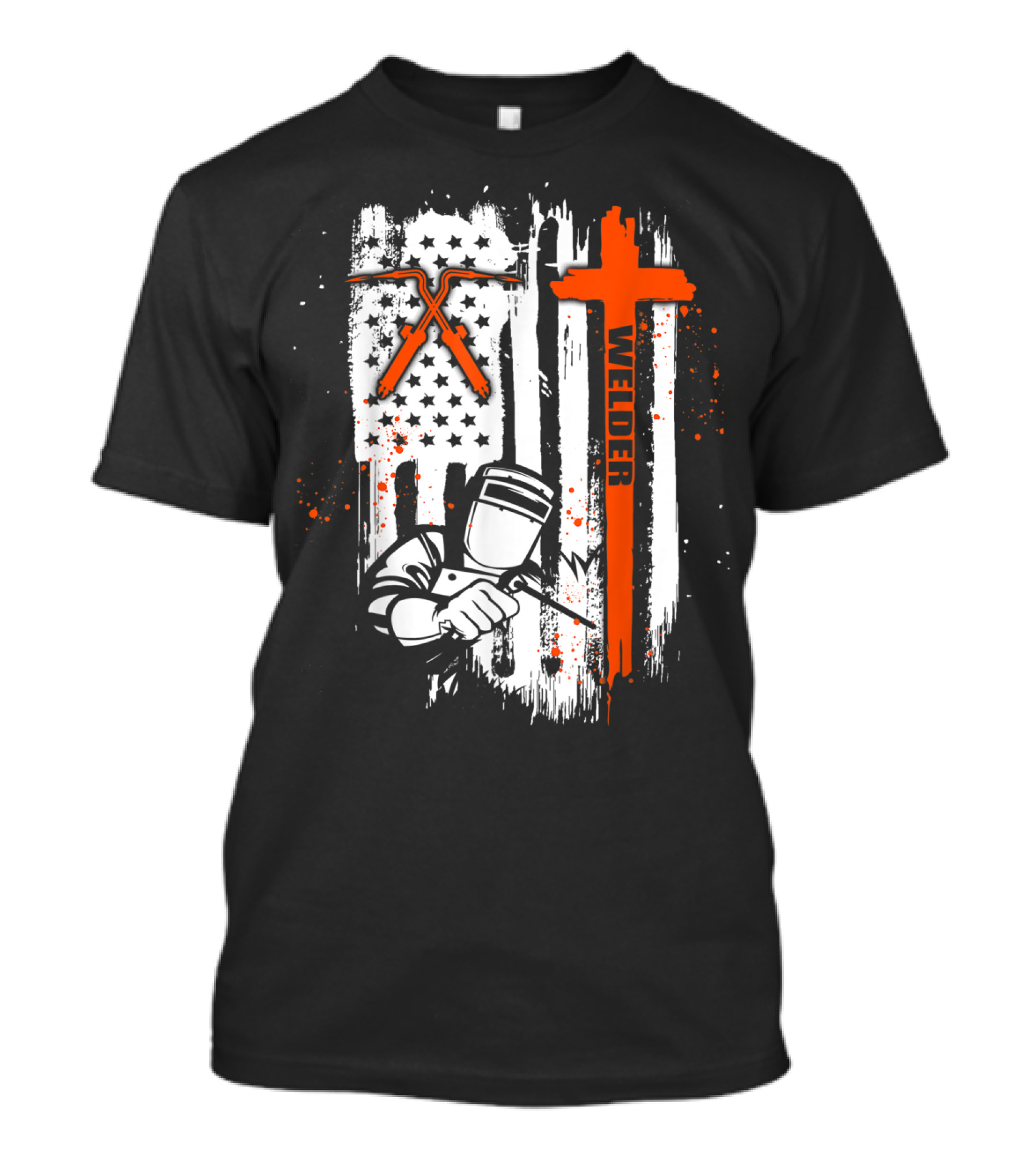 Welder American Flag USA Crossed Tools Patriotic T-Shirt