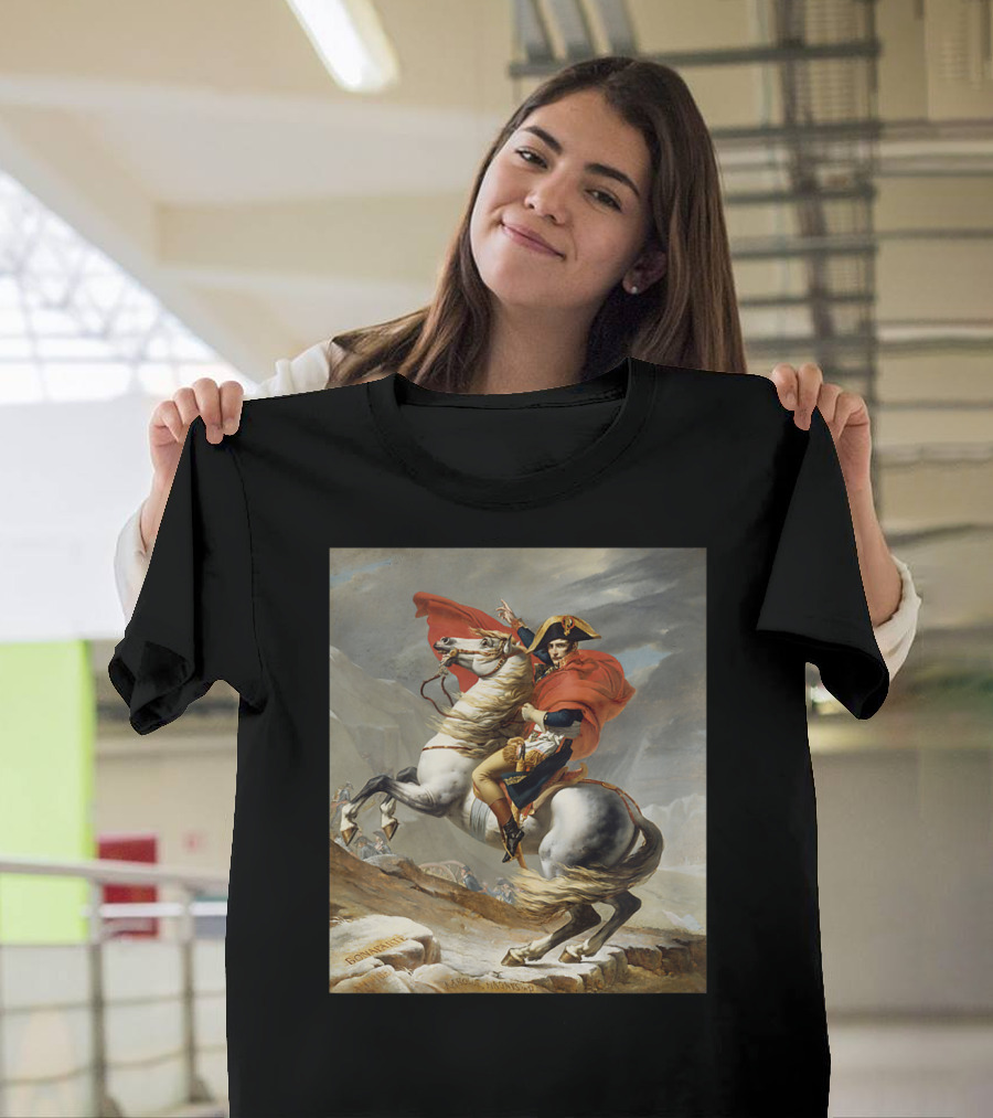 Napoleon Bonaparte Crossing The Alps Iconic Equestrian T-Shirt