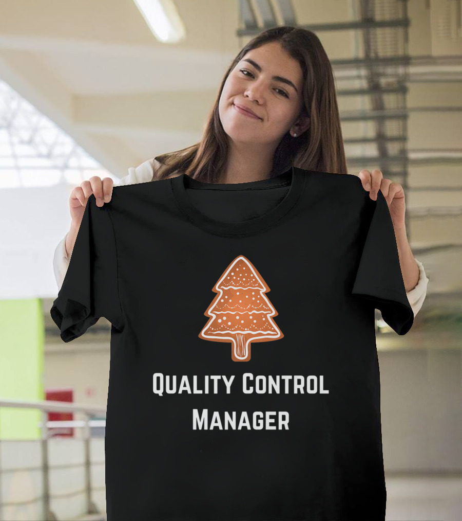 Quality Control Manager Christmas Tree Cookie T-Shirt