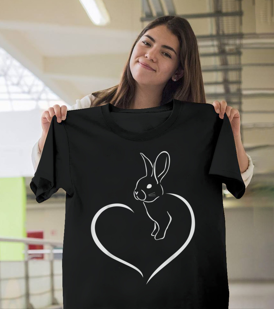 Rabbi Rabbit Heart Graphic For Rabbit Lover T-Shirt