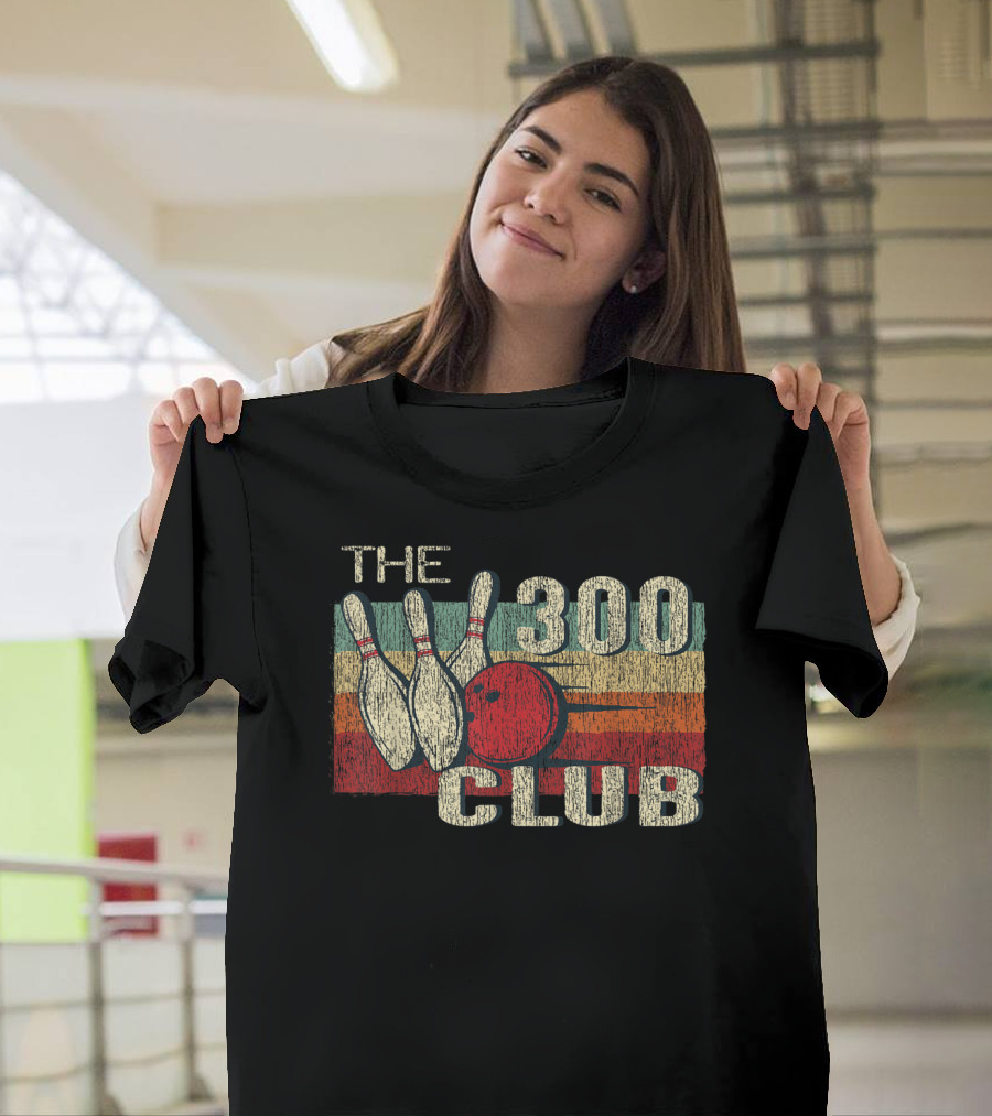 The 300 Club Perfect Bowling Game Retro T-Shirt
