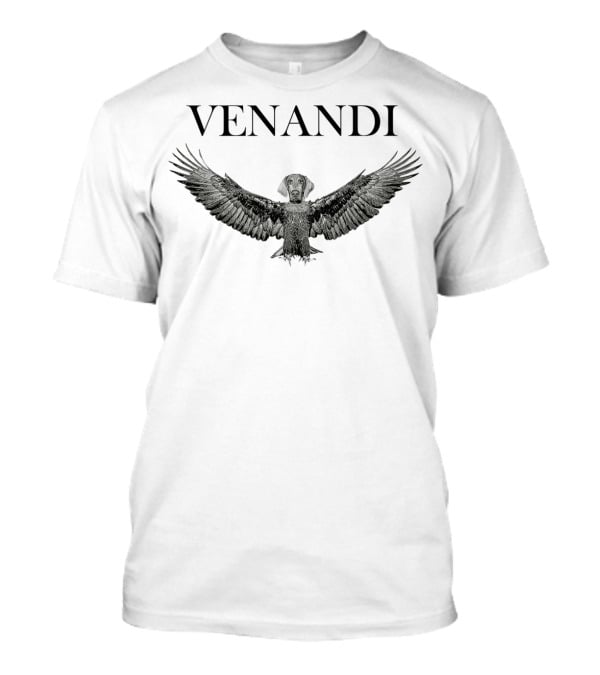 VENANDI Dog With Bird Wings T-Shirt