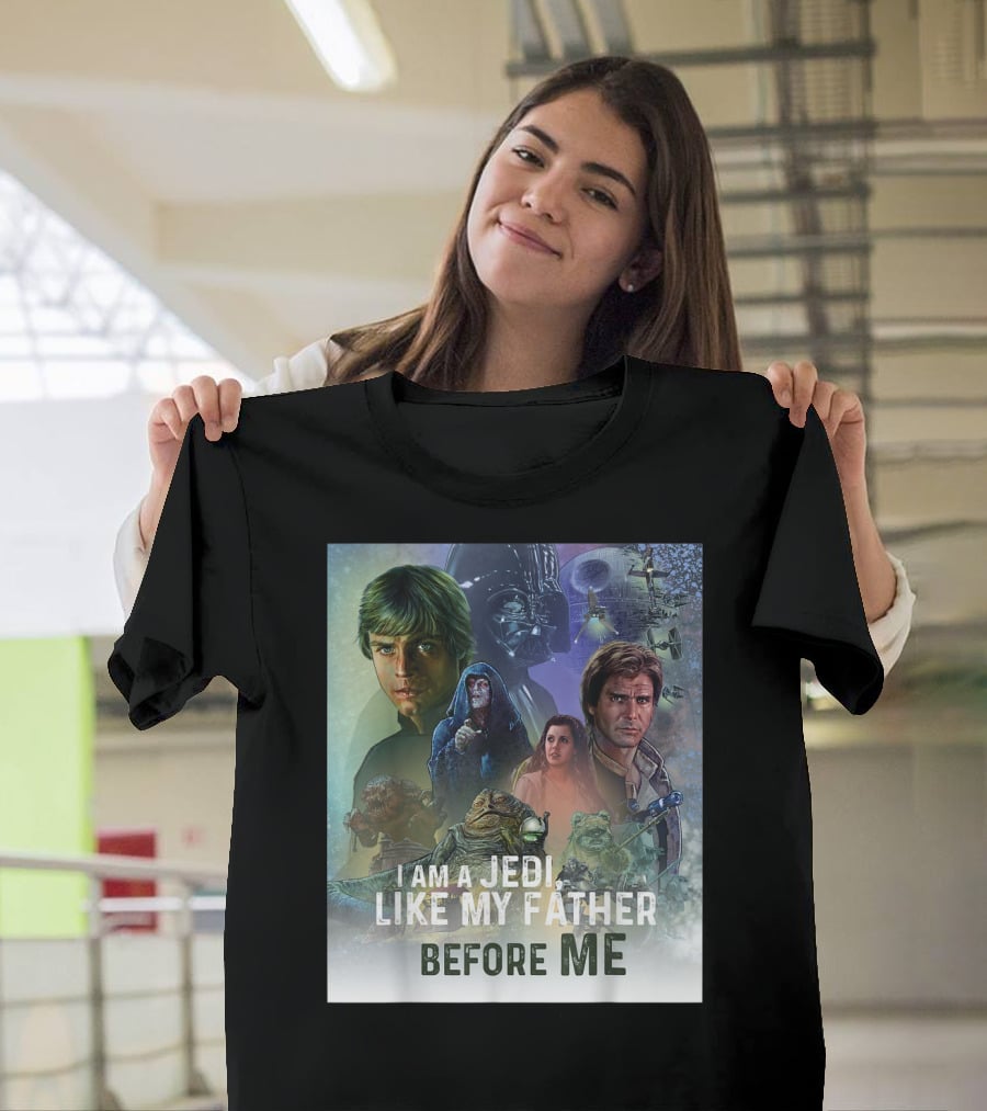 I Am A Jedi Like My Father Before Me Star Wars Celebration Return Of The Jedi Mural T-Shirt
