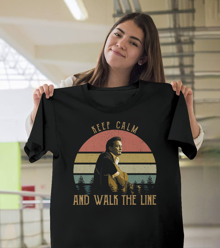 Keep Calm and Walk the Line Vintage Johnny Cash T-Shirt