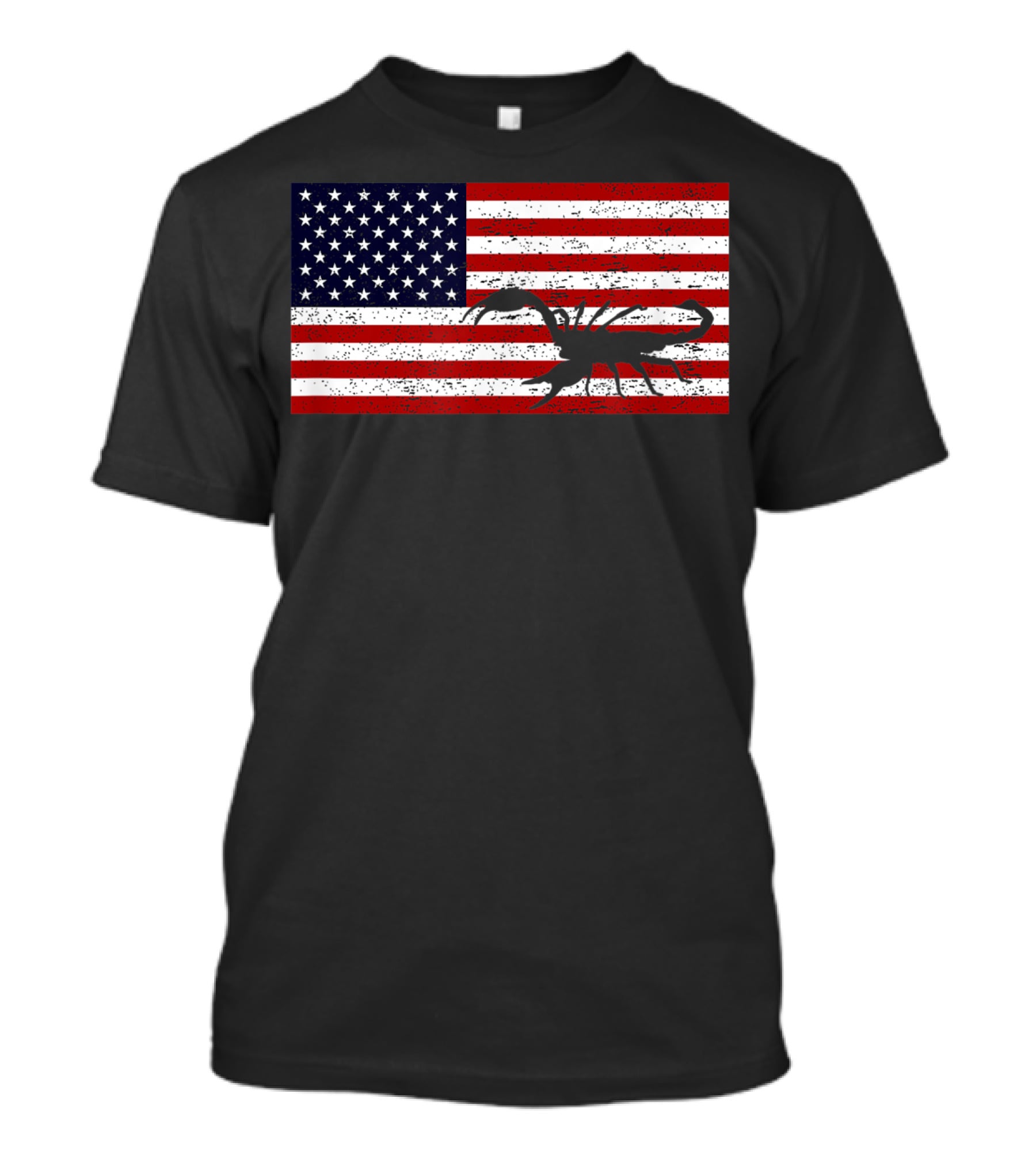 Vintage Distressed American Flag Scorpion T-Shirt