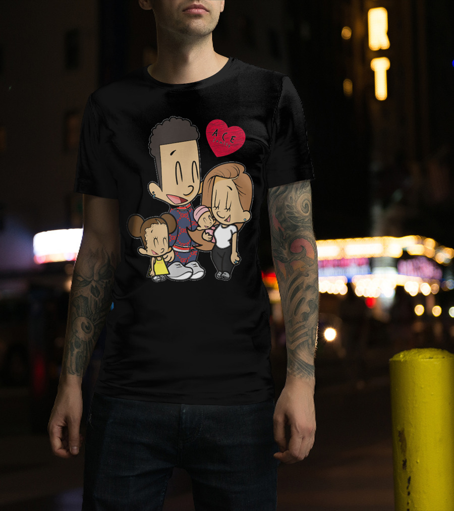 ACE Cartoon Family Merch Heart T-Shirt
