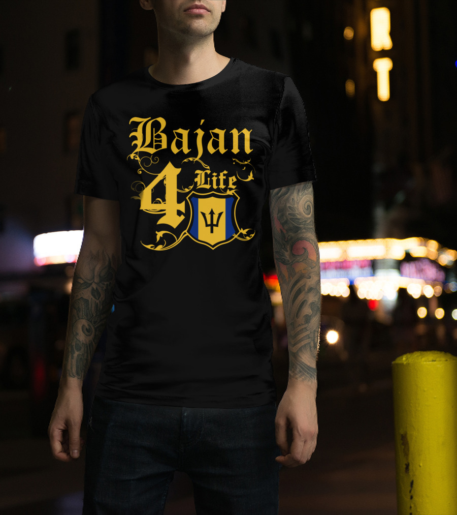 Bajan 4 Life Barbados Flag T-Shirt
