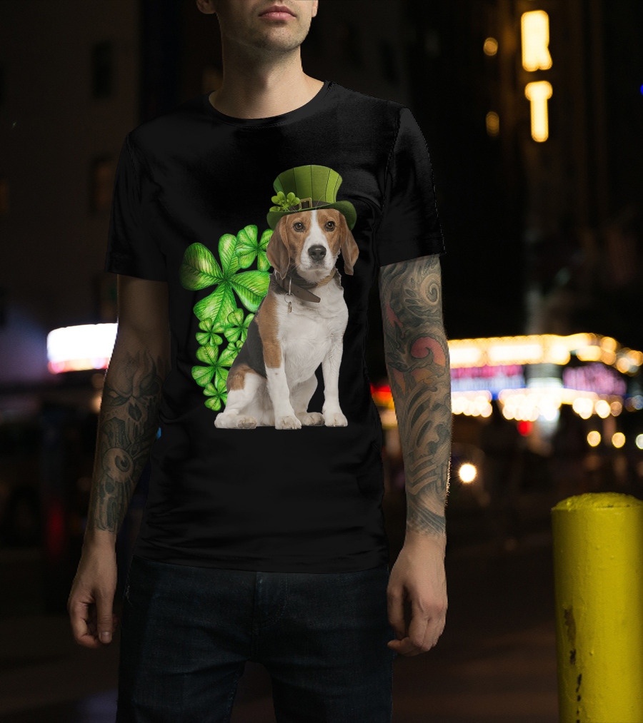 Beagles Irish Shamrock Dog Lovers St. Patrick's Hat T-Shirt