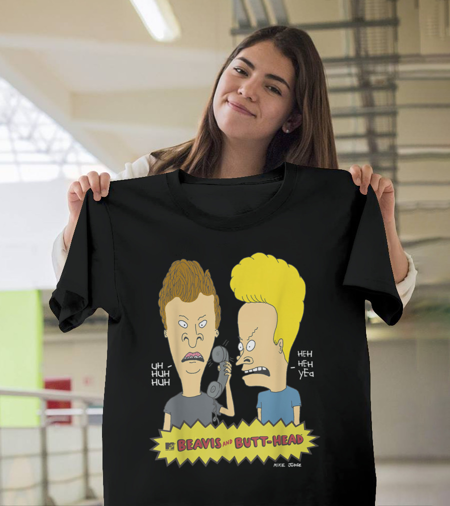MTV Beavis And Butt-Head Uh Huh Huh Heh Heh Yea Prank Call Mike Judge T-Shirt