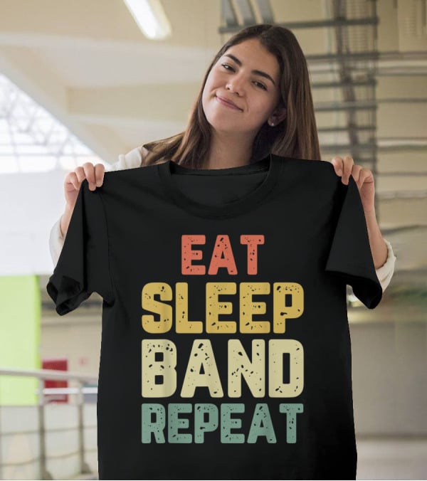 Eat Sleep Band Repeat Marching Funny Director T-Shirt