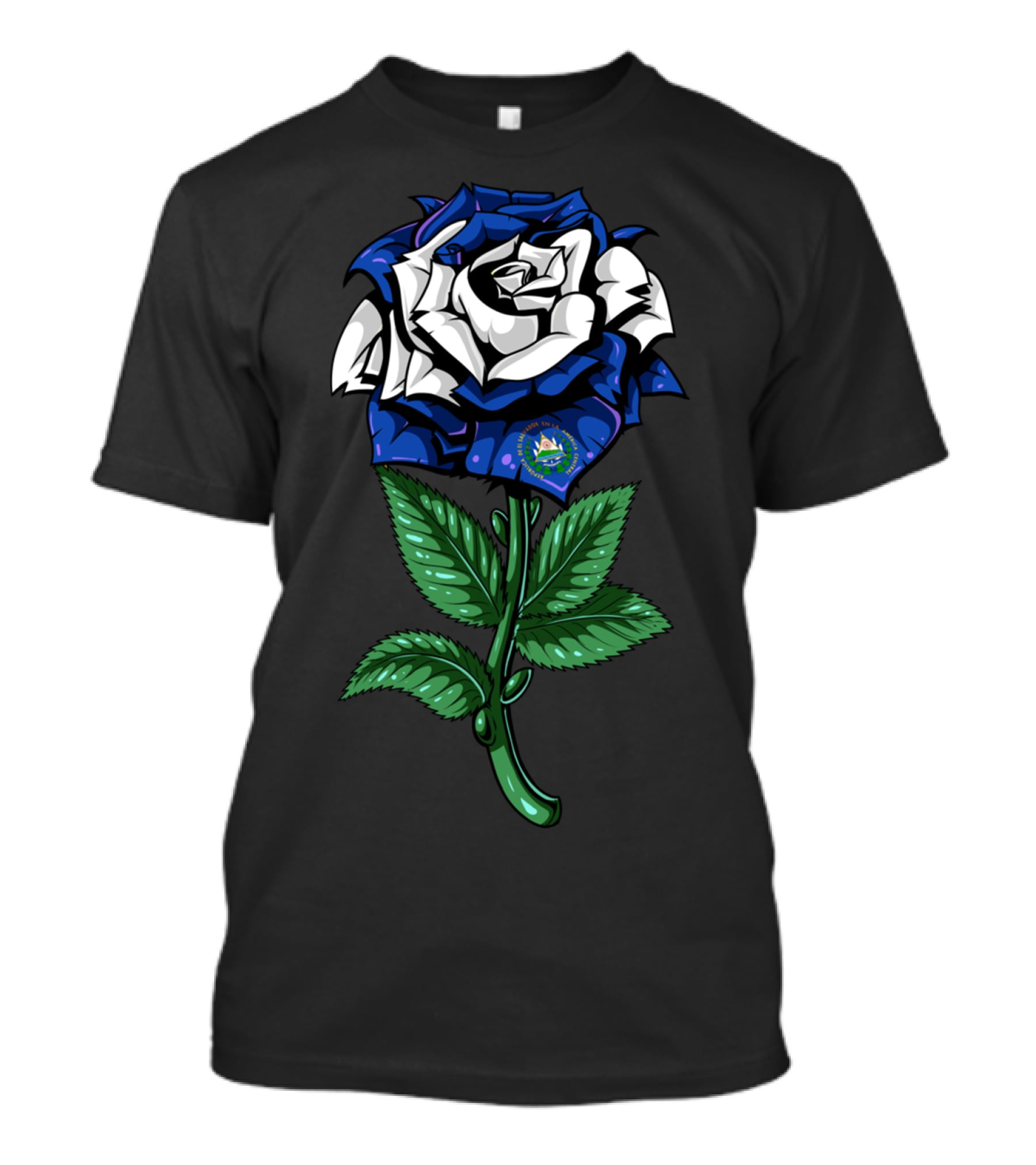 El Salvador Flag Rose Salvadoran T-Shirt