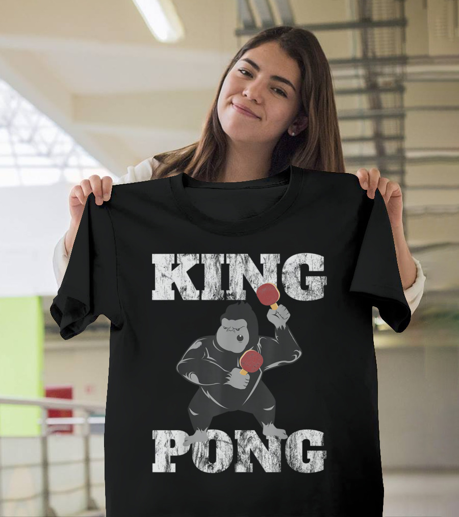 King Pong Funny Vintage Table Tennis Ping Pong T-Shirt