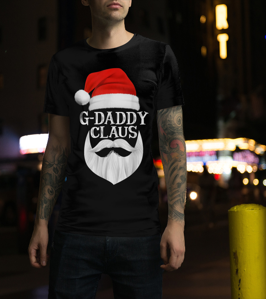 G-Daddy Claus Christmas Beard Santa Hat T-Shirt
