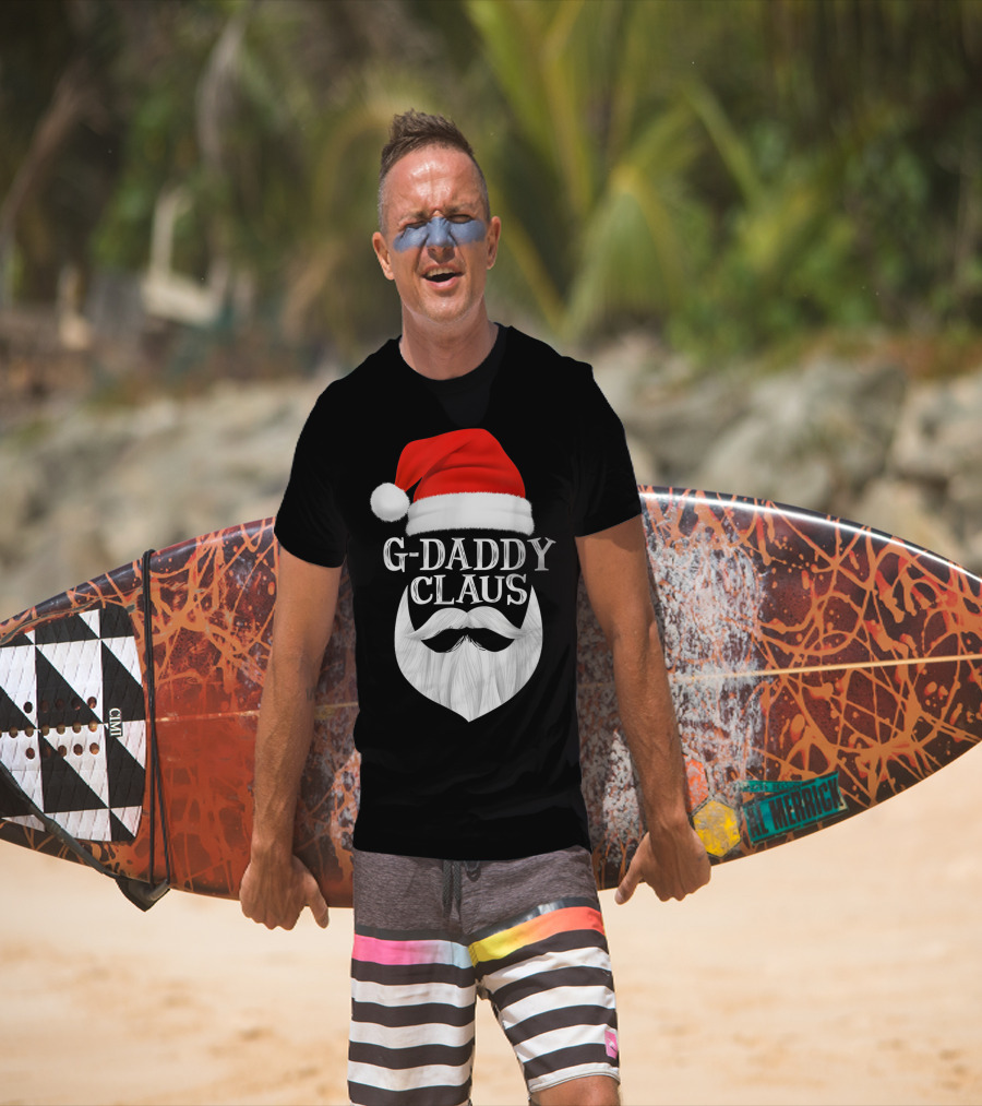 G-Daddy Claus Christmas Beard Santa Hat T-Shirt