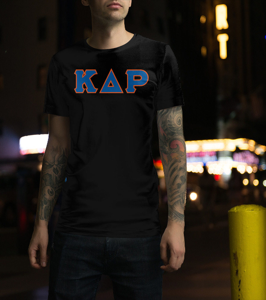 Kappa Delta Rho Greek Letters Blue And Orange T-Shirt