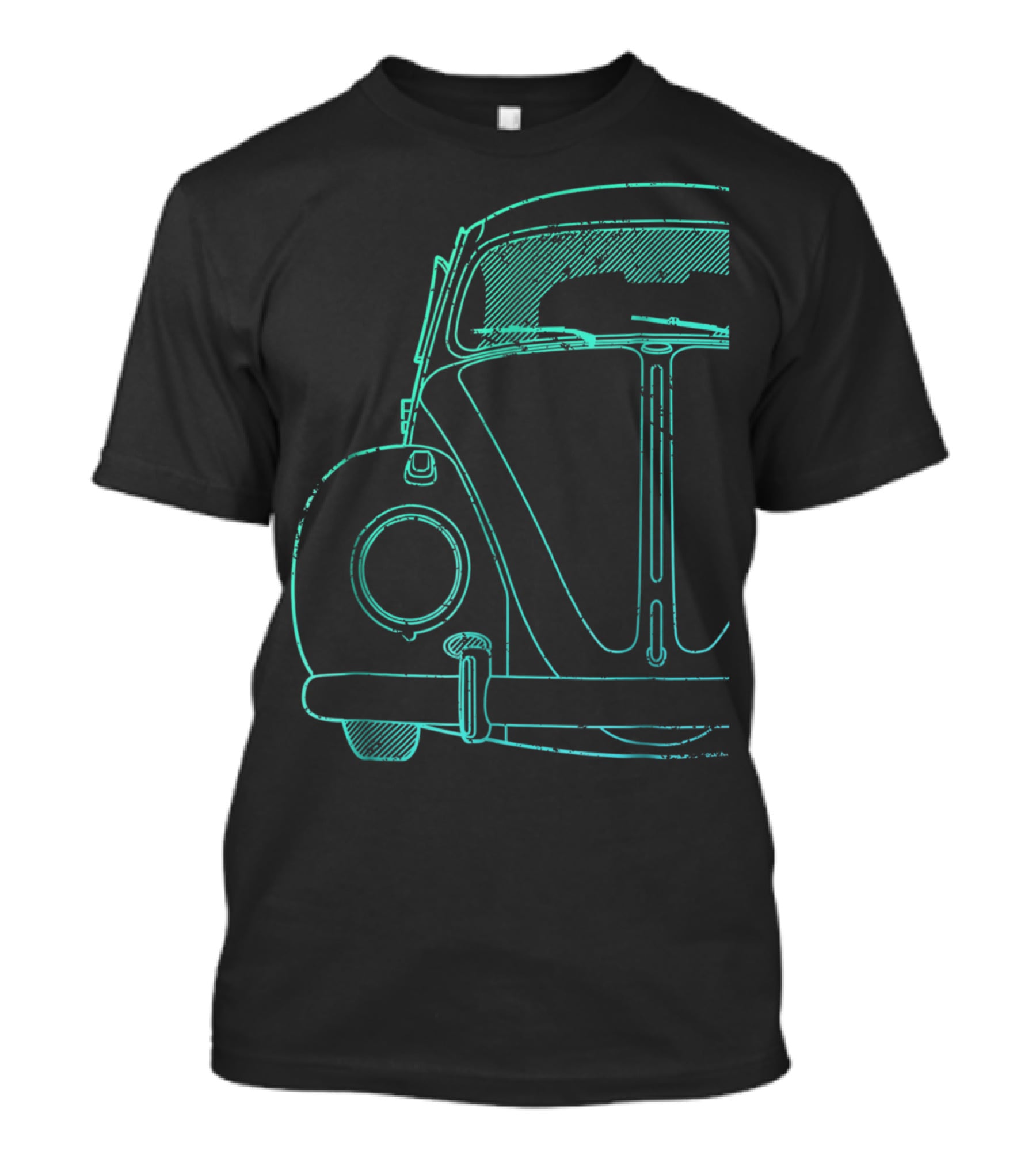 Roughed Modified Classic Beetle Front Sketch T-Shirt