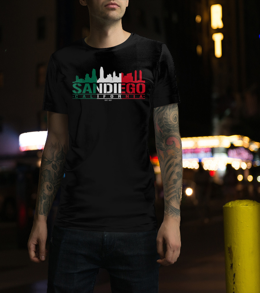 San Diego California Skyline Est. 1821 Classic Look T-Shirt