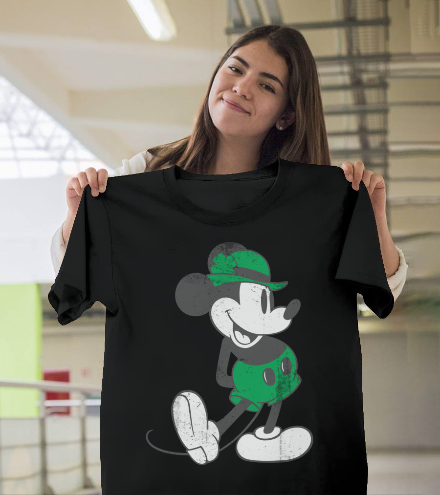 Disney Mickey Mouse Classic Green St. Patrick's Day Edition T-Shirt