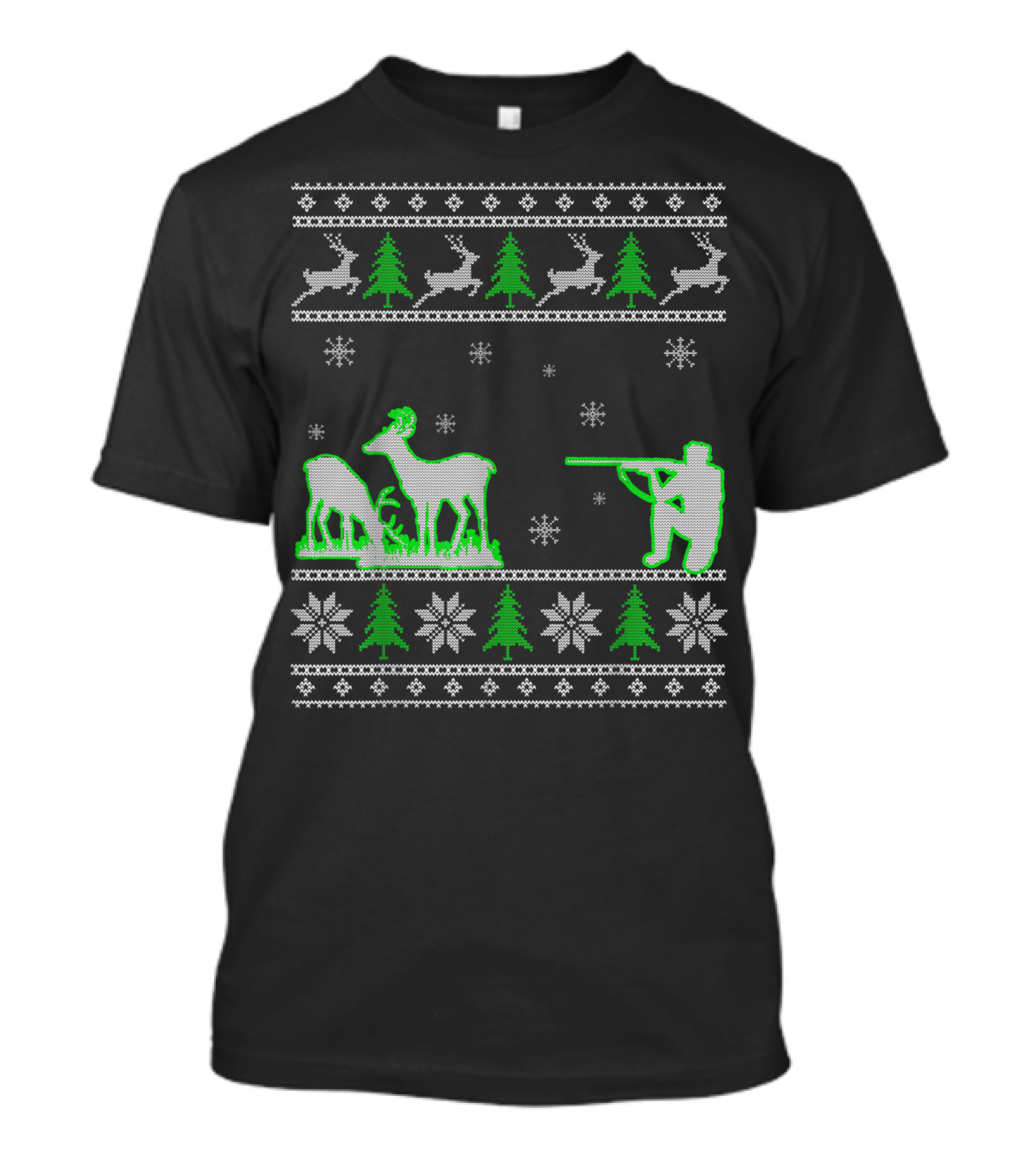 Funny Ugly Christmas Deer Hunters Holiday Hunting T-Shirt