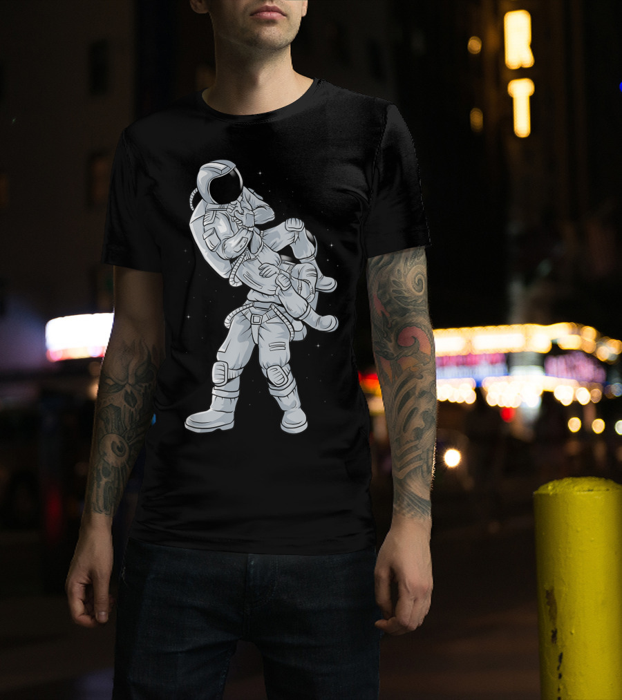 Galaxy Astronaut Armbar BJJ Jiujitsu Technique T-Shirt