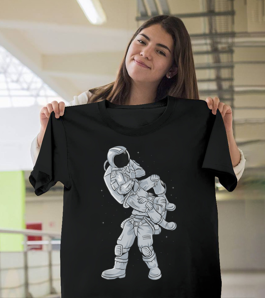 Galaxy Astronaut Armbar BJJ Jiujitsu Technique T-Shirt