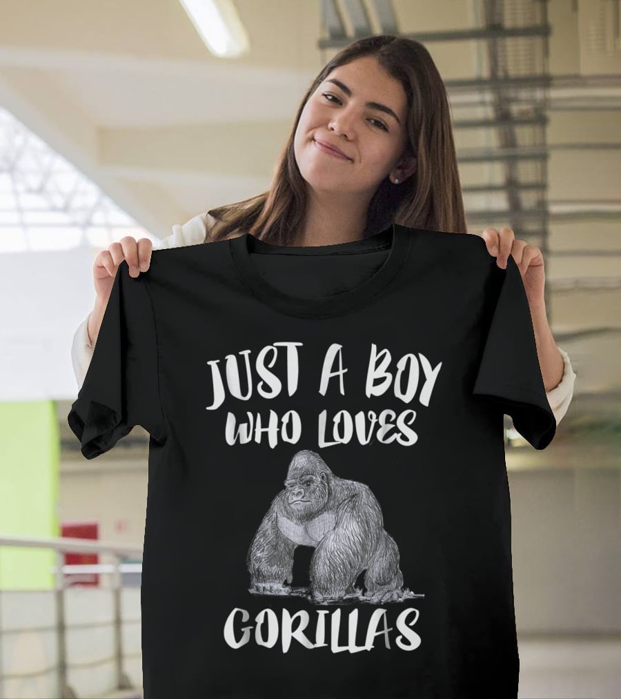 Just A Boy Who Loves Gorillas T-Shirt