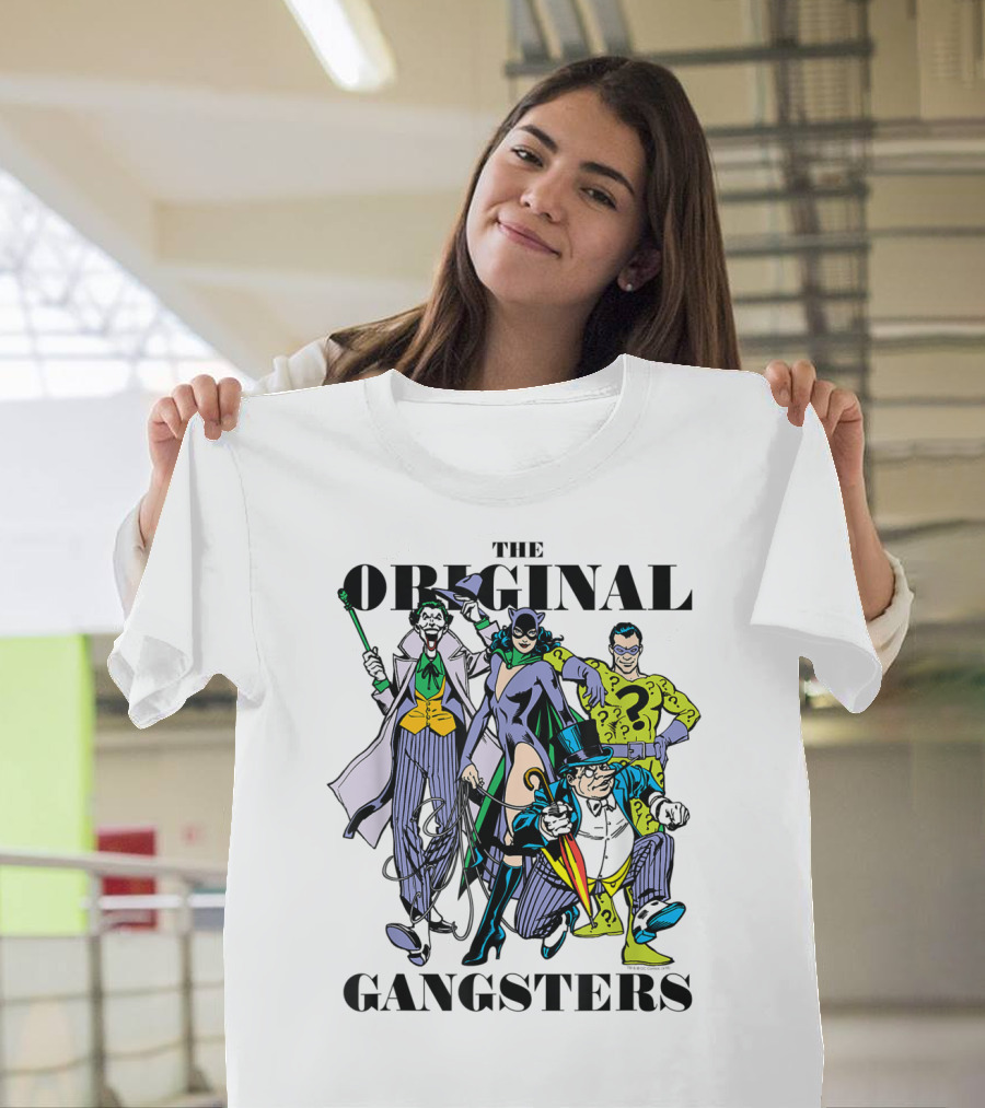 The Original Gangsters Batman Villains Joker Catwoman Riddler Penguin T-Shirt