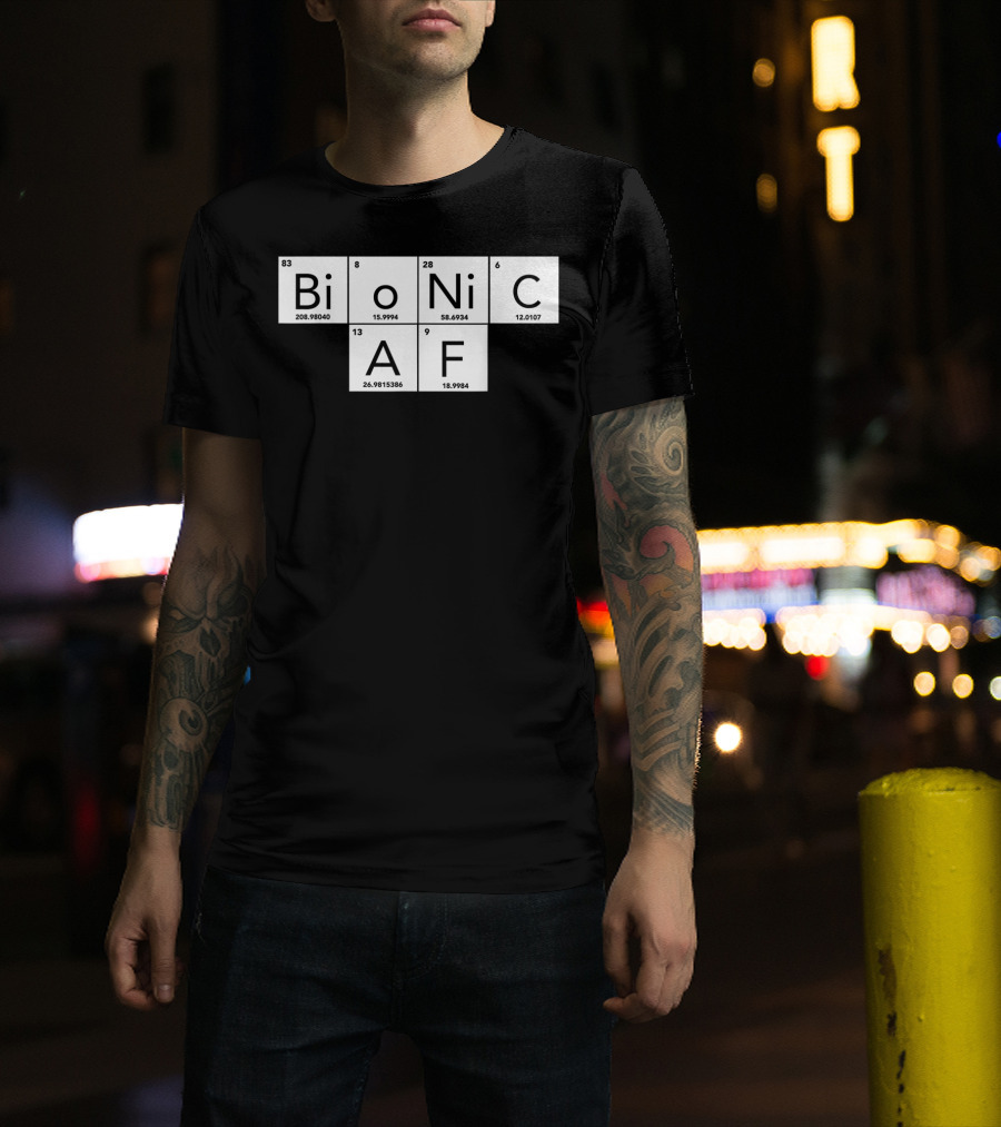 Bionic AF Periodic Table Elements Inspired Surgery Replacement Hos T-Shirt