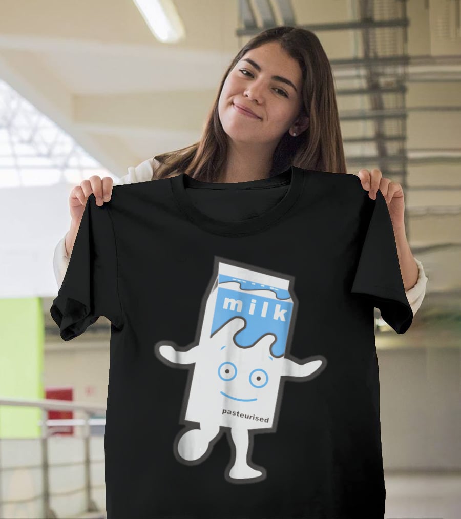 Blur Milky Milk Pasteurised Smiling Carton T-Shirt