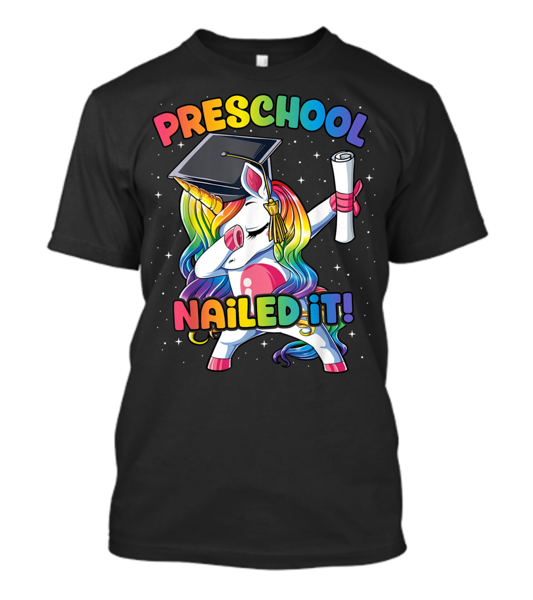 Preschool Nailed It Dabbing Unicorn Graduation T-Shirt